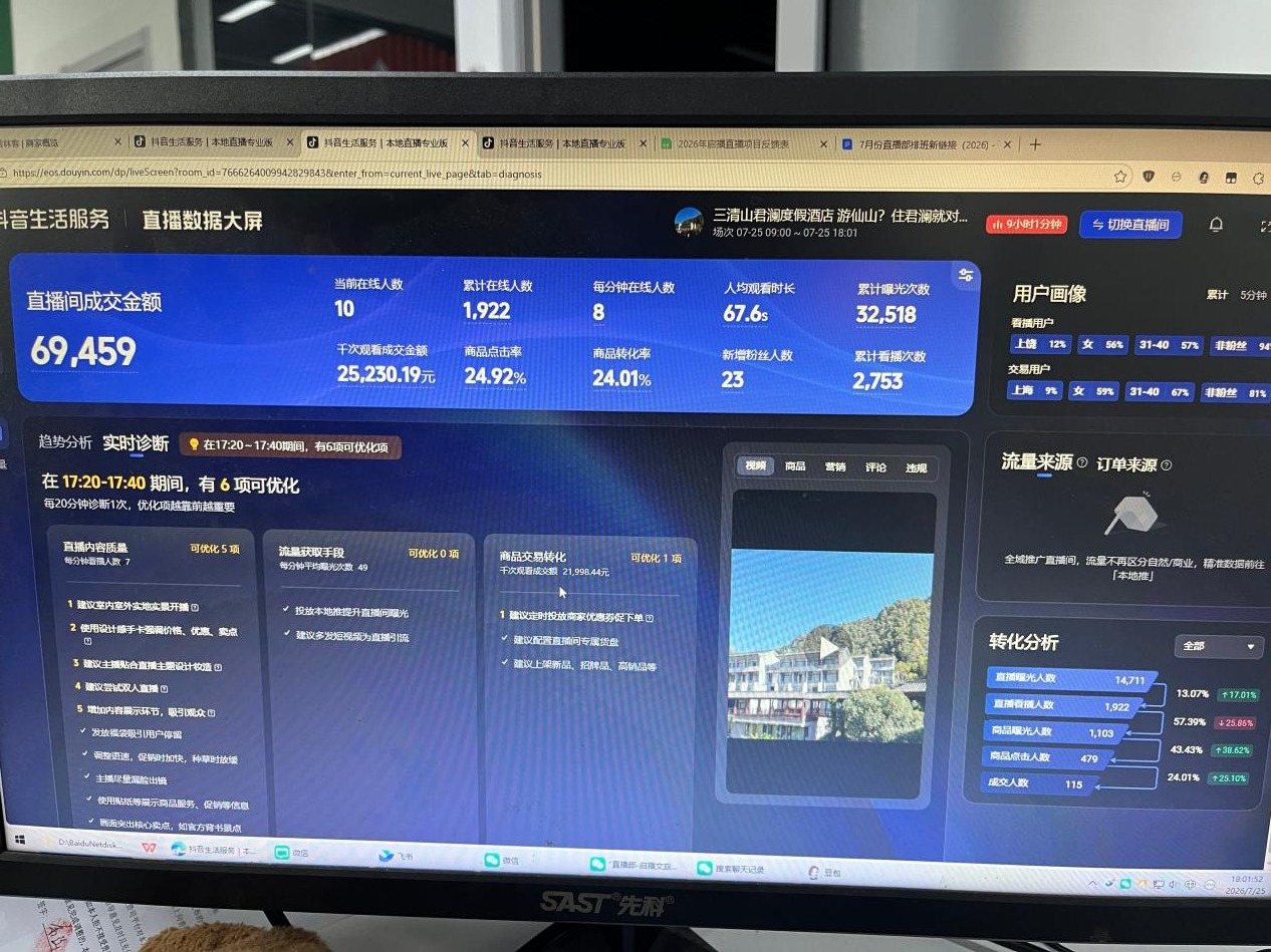 直播后台数据监测